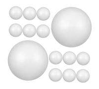 MUELODSIC 14pcs White Polystyrene Foam Balls for DIY Crafting School Art Projects Floral Arrangements Solid and Sturdy Foam Spheres for Creative Learning and Christmas Decorations