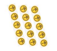 MUELODSIC 15pcs Earth Ground Symbol Warning Stickers Self Adhesive Electrical Panel Safety Decals for Machinery Workplace Safety Labels for Quick Risk Recognition and Secure Environment