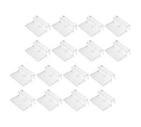 MUELODSIC 16pcs Aquarium Lid Holder Brackets Fish Tank Glass Cover Clips Acrylic Support for 6mm Thickness Glass Protecting Aesthetic and Supporting Role Suitable for Aquarium