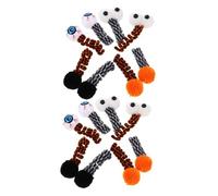 MUELODSIC 16pcs Halloween Cat Spiral Coil Interactive Plush Eyeball Balls for Kitten Teething Chew Indoor Enrichment Play to Reduce Boredom and Stimulate Hunting Instincts