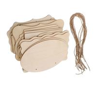 MUELODSIC 16pcs Wood Sign for Front Door Wooden Sign Blank Plain Hanging Door Signs Wooden Hanger Blanks Plaque Wood Hanging Welcome
