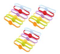 MUELODSIC 18pcs Silicone Drink Markers for Wine Glasses Cups Cans Beer Bottles Stretchable Identification Bands for Party Drink Charms and Glass Markers