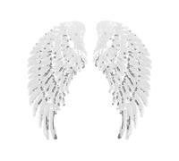 MUELODSIC 1pair Wings Sequin Patches Clothing Applique for Costumes Embroidered Decorative Patches for Jeans Bags and More