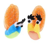 MUELODSIC 2 Pcs Cat Interactive Toys Soft Plush Snail Shape Cat Grinding Claw Toys with Random Colors