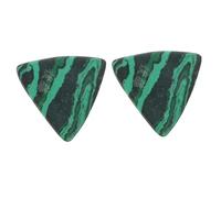 MUELODSIC 2 Pcs Green Emerald Guitar Picks Large Triangle Bass Picks Instrument Accessories for Practice and Jazz Guitar