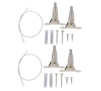 MUELODSIC 2 Sets Adjustable Anti-tip Furniture Anchors Iron and Stainless Steel Safety Straps for Bookcase Cabinet Tv Stand Wall Mount Preventing Tipping and Injury