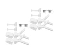 MUELODSIC 2 Sets Repair Toilet Seat Hinges Plastic Toilet Seat Bracket Universal Universal Hinge Repair Parts Abs White