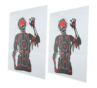 MUELODSIC 2 Sheets Reusable Sports Practice Target Paper Bright Adhesive Shooting Spot Stickers for Policemen and Pellet Gun Training