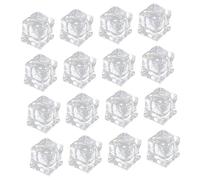 MUELODSIC 200pcs Acrylic Ice Cubes Reusable Fake Ice with High Simulation Effect for Crafts DIY Projects Photography Props