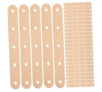 MUELODSIC 200pcs Craft Sticks with Multiple Holes Unfinished Handmade Strips for DIY Art Projects Craft Supplies with Easy Connection for Creative Model Building and Painting
