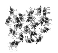 MUELODSIC 20pcs Acrylic Animal Charms DIY Crafting Accessories with Hanging Cute Black and White Cow Pendants for Jewelry Making and Earrings Acrylic Bead Charms for Farm Animal Crafts