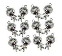 MUELODSIC 20pcs Alien Pendant Charms Multi-color Alloy Diy Jewelry Accessories for Necklaces and Bracelets Crafting Supplies for Jewelry Makers