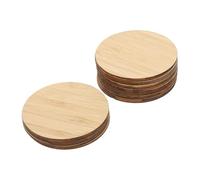 MUELODSIC 20PCS Bamboo DIY Painting Unfinished Round Natural Craft Circles for Art Supplies Portable Compact Disc Blanks for Home School Board Game Replacement Family Creative Activity