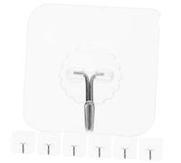 MUELODSIC 20pcs Heavy Duty Transparent Self Adhesive Wall Hooks Invisible Sturdy Storage Hangers for Keys Coats Towels Multi Use Stick Hooks for Bathroom Kitchen Home Organization