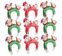 MUELODSIC 20Pcs Inflatable Christmas Headbands Aluminum Foil Balloon Hair Hoops Cartoon Party Headwear for Adults Creative Photo Prop Decorations for Holiday Celebration