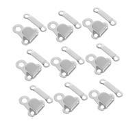 MUELODSIC 20pcs Invisible Sewing Hooks and Eyes Closures Silver Metal Fasteners for Bras Trousers Skirts Dresses Easy to Sew Garment Repair and DIY Tailoring Accessories