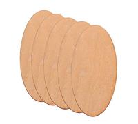 MUELODSIC 20pcs Oval Unfinished Basswood Cutouts Thick Wooden Craft Pieces for DIY Painting Art Projects and Party Decorations