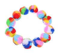 MUELODSIC 20pcs Rainbow Yarn Cat Balls Interactive for Kitten Exercise and Training Reusable Fuzzy Plush Balls for Healthy Play and Biting Behavior Control