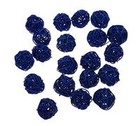 MUELODSIC 20pcs Rattan Balls Decorative Ornaments for Party DIY Crafts Photo Props Home Display with Natural Woven Material