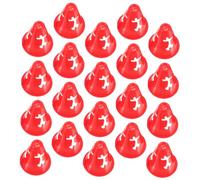MUELODSIC 20Pcs Small Soccer Cones for Sports Training High Windproof Agility Markers in Bright Red for Football Skating Roller Practice Outdoor Obstacle Course Exercise