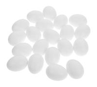 MUELODSIC 20Pcs Solid Plastic Pigeon Eggs Simulated Bird Eggs for Racing Pigeons Reusable Decorative DIY Parrot Cockatiel Supplies