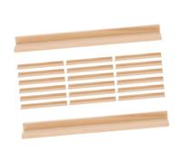 MUELODSIC 20pcs Wooden Domino Tile Stands with Sleek Minimalist Design for Board Game Organizer and DIY Letter Display Multipurpose Wood Base Suitable for Home Office Wedding Decor