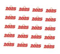 MUELODSIC 20pcs Year Number Metal Pendant Charms for Graduation Tassel Cap Necklace DIY Jewelry Making Supplies with Artistic Coating and Elegant Design
