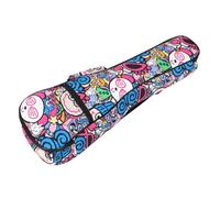 MUELODSIC 21-inch Ukulele Carrying Bag Thick Padding Acoustic Ukulele Storage Case Adjustable Shoulder Straps Protective Bag Suitable for Travel and Daily Use