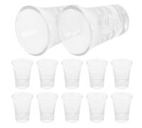 MUELODSIC 24pcs Glass Communion Cups Set 15ml Mini Chalice Religious Communion Tumblers with Thick Base for Church Services and Ceremony Drinkware