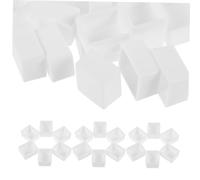 MUELODSIC 24Pcs Plastic Empty Watercolor Half Pans Painting Palette for DIY Watercolor Oils Paint Storage for Artists Students Beginners