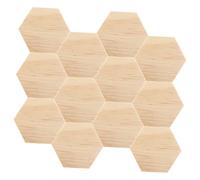 MUELODSIC 25PCS Unfinished Hexagonal Wood Tiles for DIY Crafting Wooden Cutouts Blanks for Wood Burning Painting and Party Decorations Social Craft Projects with Stylish Hexagon Design