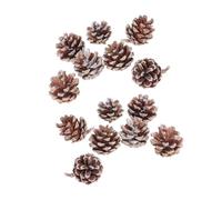 MUELODSIC 25pcs White Tipped Pine Cones Decor Snow Dipped Fir Cones for Christmas Tree Wreaths Winter Crafts Rustic Holiday Ornaments for Home Party Festival Decoration