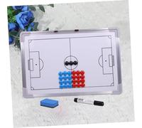 MUELODSIC 27 Pcs Aluminum Alloy Football Coaching Board Magnetic Dry Erase Training Practice Board with Fridge Magnets Eraser and Marker Pen Hangable Tactical Whiteboard for Soccer Match