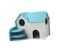 MUELODSIC 2pc Pet Wooden Pet Villa Dual Layer House Cage Hamster House Hamster Mouse Rat Hideouts