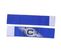 MUELODSIC 2Pcs Adjustable Captain's Armband for Football Soccer Team Leader Lightweight Breathable Sports Arm Bound Bands with Anti-drop Design Blue for Youth Adult Team Sports