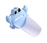 MUELODSIC 2pcs Cartoon Crab Tap Extender for Safe Flexible Faucet Extenders with Rounded Edges Water Faucet Accessories for Bathroom Kitchen Sink Blue and Pink