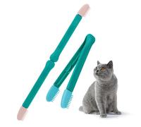 MUELODSIC 2pcs Cat Eye Tear Stain Remover Brush Kit Multi-function Comb for Cats and Dogs to Remove Dead Hair and Tear Stains Portable Design