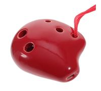 MUELODSIC 2pcs Ceramic Alto C Ocarina Flute with Lanyard Hand Painted High Temperature Fired Mini Musical Instruments for Beginners Random Color