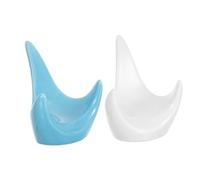 MUELODSIC 2pcs Ceramic Ocarina Holder Stand for 6/12-hole Instruments - Triangular Support Base for Musical Instrument Display - Blue and Colorful Ocarina Hand Support Accessory