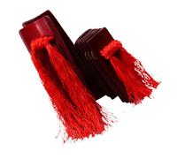 MUELODSIC 2pcs Chinese Bamboo Allegro Clappers Traditional Kuaiban Percussion Instruments for Red Large and Small Clappers Enhance Storytelling and Public Speaking Skills