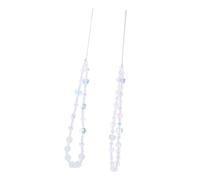 MUELODSIC 2pcs Clear Beaded Phone Charm Strap Cute Round Cube Heart Shaped Lanyard Chain with High Strength Material Lightweight Phone and Camera Pendant for Travel and Daily Use