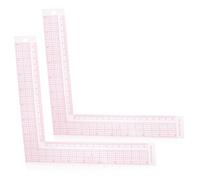 MUELODSIC 2pcs Clear Sewing Ruler Square Curve Tailor Measuring Tool for Pattern Making Quilting and Cutting with Smooth Edge for Designers and Beginners