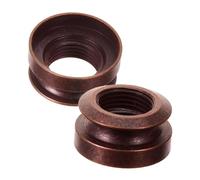 MUELODSIC 2pcs Copper Acoustic Guitar Endpin Jack Strap Button Lock 3/8-32 Thread Replacement Pin Caps for Guitar Input Socket Tailpiece Nail Cover Strap Lock for Electric Bass