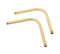 MUELODSIC 2pcs Copper Threaded Extension Rod External Thread Hollow Bent Tube for Wall and Ceiling Light Fixtures Replacement Rods for DIY Lamp Accessories