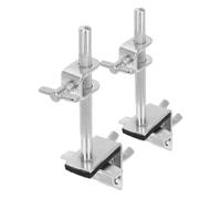MUELODSIC 2pcs Cowbell Mount Clamp for Drum Kit Heavy Duty Metal Holder with Precise Angle and Height Control Bass Drum Hoop Compatible Percussion Accessory
