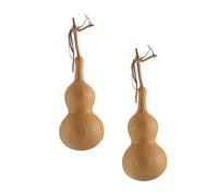 MUELODSIC 2pcs Decorative Natural Gourd Adornments with Fine Workmanship for Home Office Feng Shui Craft Comfortable Texture Chic Blessing Ornaments
