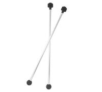 MUELODSIC 2pcs Double Head Marimba Mallets Musical Instrument Drumsticks Soft Rubber Felt Tips Lightweight Percussion Tools for Music Practice and Performance