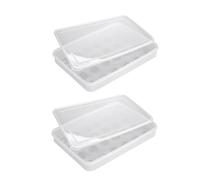 MUELODSIC 2pcs Egg Carton Plastic Egg Storage Box Each for Home Refrigerator Kitchen Food Storage Trays