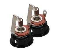 MUELODSIC 2pcs Electric Guitar Jack Socket Plate Round Cup Design for Reliable Audio Input Output Endpin Jack Guitar Parts