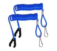 MUELODSIC 2pcs Engine Emergency Safety Cord Thickened Boat Kill Switch Lanyard Red for Motorboats Versatile Stop Harness Easy Installation